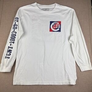 Flight Club T Shirt Men's L White Long Sleeve Graphic Logo Streetwear Skate Tee